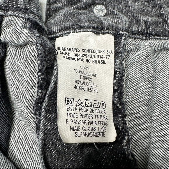 Pool Denim Jeans Cheeky Beaded Faded Black Shorts Size EU 38 (US 6) - Picture 4 of 5